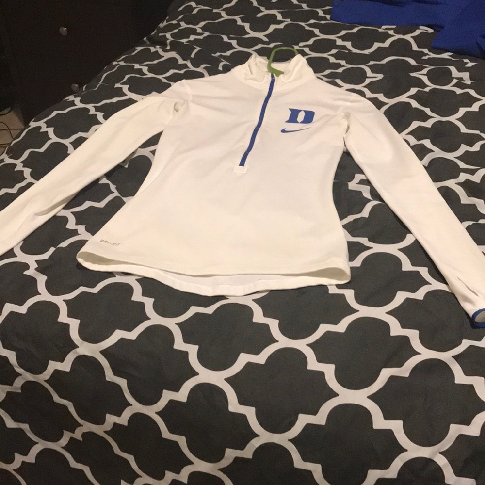 White nike Duke pullover